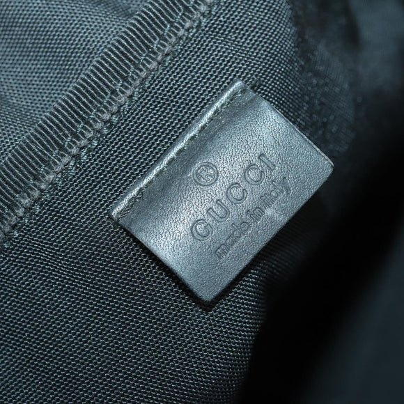 GUCCI Boston Bag Nylon Black Silver Auth bs31953
