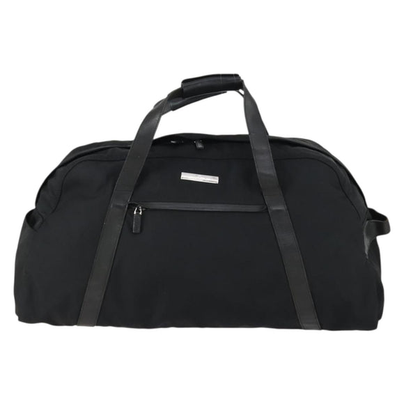 GUCCI Boston Bag Nylon Black Silver Auth bs31953