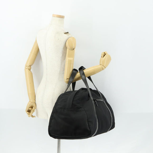 GUCCI Boston Bag Nylon Black Silver Auth bs31953