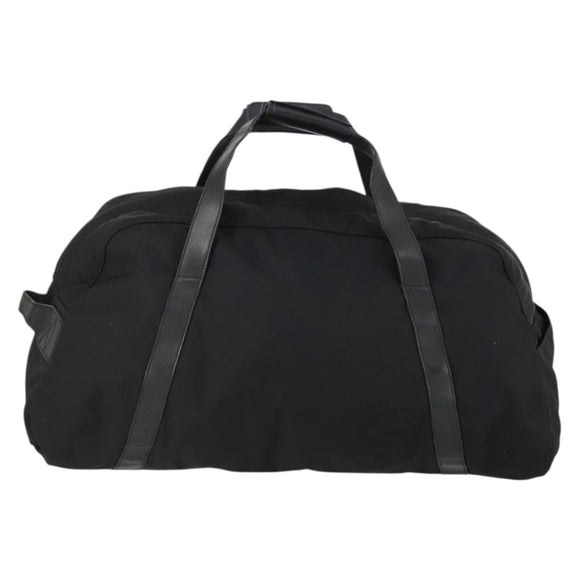 GUCCI Boston Bag Nylon Black Silver Auth bs31953