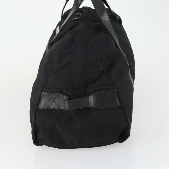 GUCCI Boston Bag Nylon Black Silver Auth bs31953