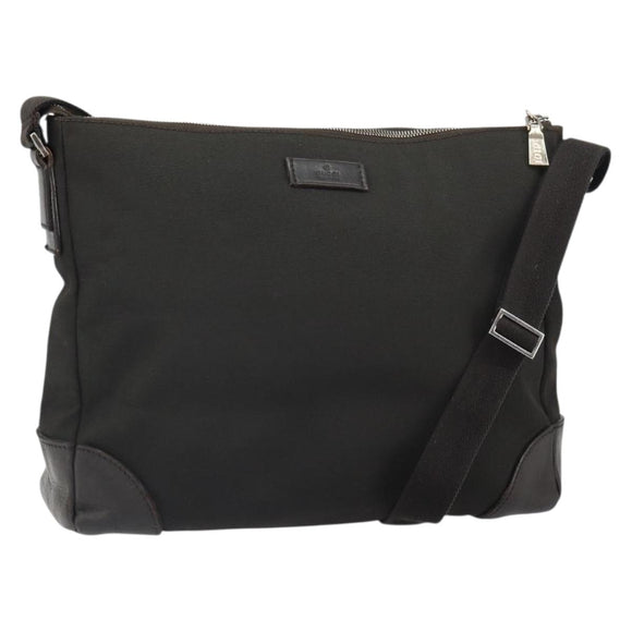 GUCCI Shoulder Bag Canvas Leather Brown Gold 110054 Auth bs31954