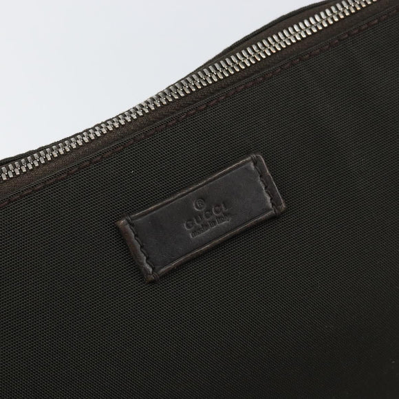 GUCCI Shoulder Bag Canvas Leather Brown Gold 110054 Auth bs31954