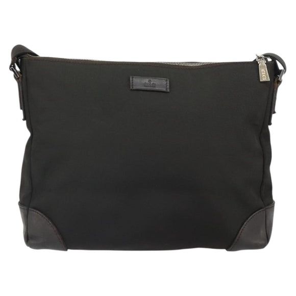 GUCCI Shoulder Bag Canvas Leather Brown Gold 110054 Auth bs31954