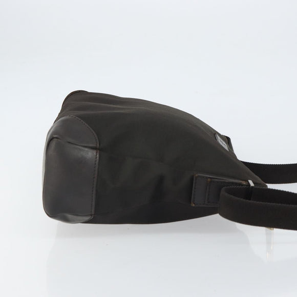 GUCCI Shoulder Bag Canvas Leather Brown Gold 110054 Auth bs31954