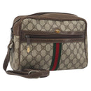 GUCCI GG Supreme Web Sherry Line Shoulder Bag PVC Beige 010 378 Auth bs31955-1