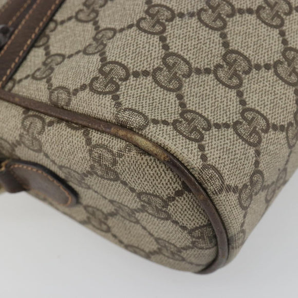 GUCCI GG Supreme Web Sherry Line Shoulder Bag PVC Beige 010 378 Auth bs31955