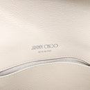 Jimmy Choo Chain Shoulder Bag Leather White Gold Auth bs31956-15
