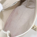 Jimmy Choo Chain Shoulder Bag Leather White Gold Auth bs31956-16