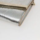 Jimmy Choo Chain Shoulder Wallet Shoulder Bag Leather Silver Gold Auth bs31957-9