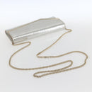 Jimmy Choo Chain Shoulder Wallet Shoulder Bag Leather Silver Gold Auth bs31957-7