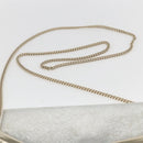 Jimmy Choo Chain Shoulder Wallet Shoulder Bag Leather Silver Gold Auth bs31957-8