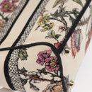 Christian Dior jardin Hand Bag Canvas 2way Beige Gold Auth bs31958-16