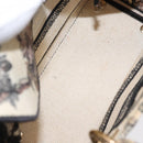 Christian Dior jardin Hand Bag Canvas 2way Beige Gold Auth bs31958-11