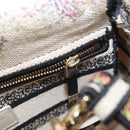Christian Dior jardin Hand Bag Canvas 2way Beige Gold Auth bs31958-22