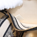 Christian Dior jardin Hand Bag Canvas 2way Beige Gold Auth bs31958-12