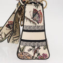 Christian Dior jardin Hand Bag Canvas 2way Beige Gold Auth bs31958-3