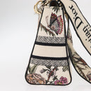 Christian Dior jardin Hand Bag Canvas 2way Beige Gold Auth bs31958-4