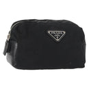 PRADA Pouch Nylon Leather Black Auth bs31960-1