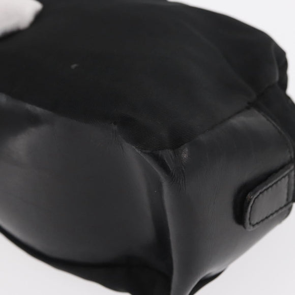 PRADA Pouch Nylon Leather Black Auth bs31960