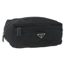 PRADA Pouch Nylon Leather Black Auth bs31961-1