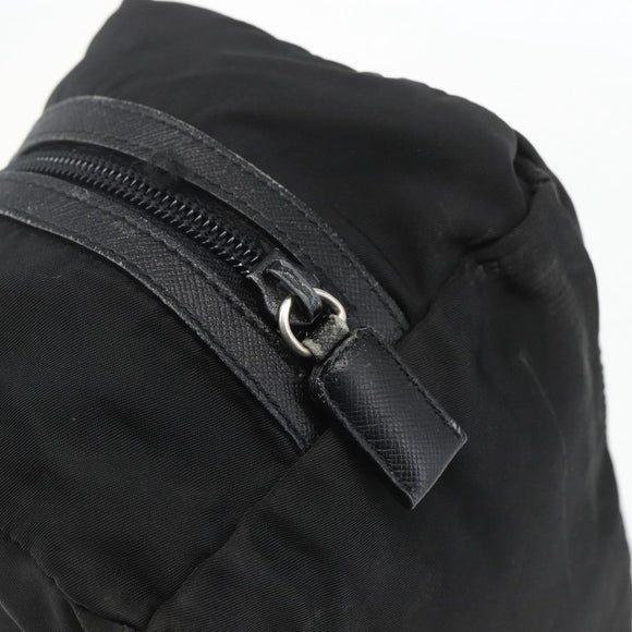 PRADA Pouch Nylon Leather Black Auth bs31961