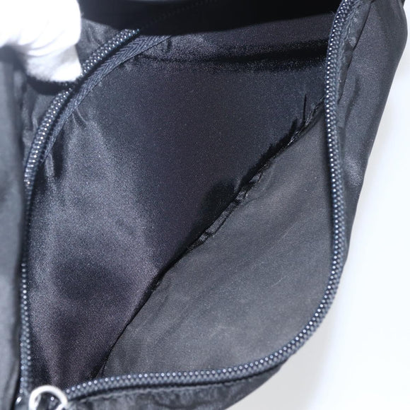 PRADA Pouch Nylon Leather Black Auth bs31961