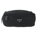 PRADA Pouch Nylon Leather Black Auth bs31961-13