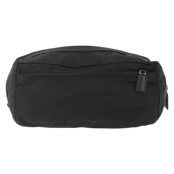 PRADA Pouch Nylon Leather Black Auth bs31961
