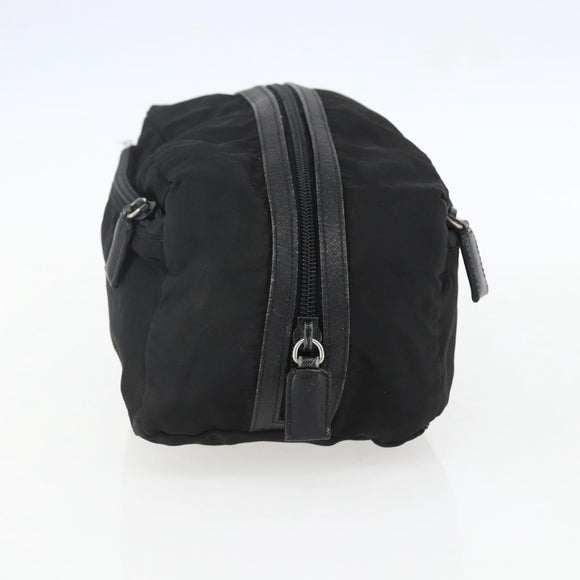 PRADA Pouch Nylon Leather Black Auth bs31961