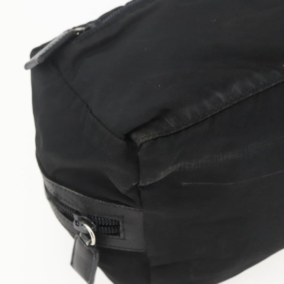 PRADA Pouch Nylon Leather Black Auth bs31961