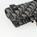 Christian Dior Trotter Canvas Saddle Waist bag Navy Gold Auth bs31962-15