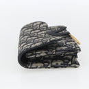 Christian Dior Trotter Canvas Saddle Waist bag Navy Gold Auth bs31962-3