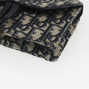 Christian Dior Trotter Canvas Saddle Waist bag Navy Gold Auth bs31962-7