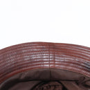 HERMES Hat Leather Brown Auth bs31964-11