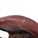 HERMES Hat Leather Brown Auth bs31964-12