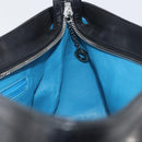 BVLGARI Hand Bag Leather Black Silver Auth bs31966-19