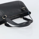 BVLGARI Hand Bag Leather Black Silver Auth bs31966-7
