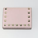 VALENTINO Wallet Leather 3 Set Pink Auth bs31971-2