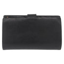 CHANEL Long Wallet Caviar Skin Black Gold CC Auth bs31972-3