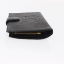CHANEL Long Wallet Caviar Skin Black Gold CC Auth bs31972-4