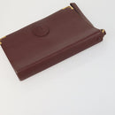 CARTIER Must Line Clutch Bag Leather 2 Set Bordeaux Auth bs31975-13