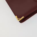 CARTIER Must Line Clutch Bag Leather 2 Set Bordeaux Auth bs31975-7
