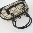 BURBERRY Nova Check Boston Bag Canvas Leather 2 Set Beige Auth bs31977-5