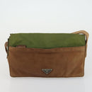 PRADA Shoulder Bag Nylon 3 Set Green Brown Auth bs31979-16