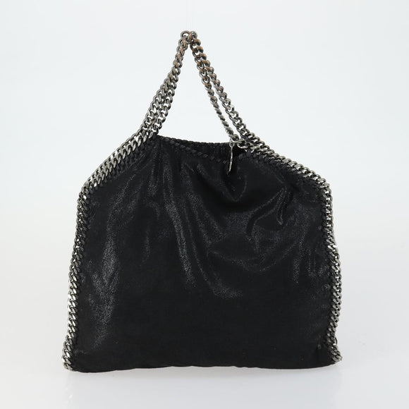 Stella MacCartney Shoulder Bag Polyester Leather 2 Set Black Beige Auth bs31980