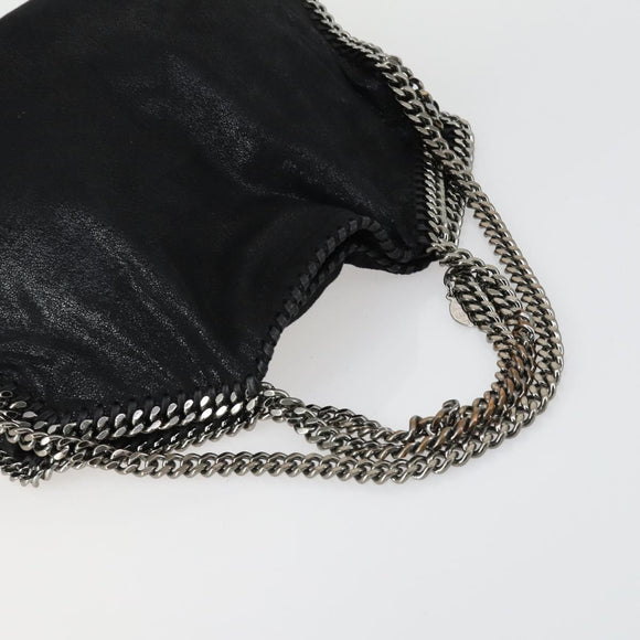 Stella MacCartney Shoulder Bag Polyester Leather 2 Set Black Beige Auth bs31980