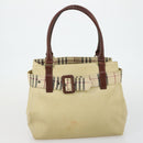 BURBERRY Nova Check Shoulder Bag Nylon Canvas 5 Set Yellow Beige Auth bs31981-12