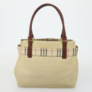 BURBERRY Nova Check Shoulder Bag Nylon Canvas 5 Set Yellow Beige Auth bs31981-13
