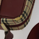 BURBERRY Nova Check Shoulder Bag Nylon Canvas 5 Set Yellow Beige Auth bs31981-20